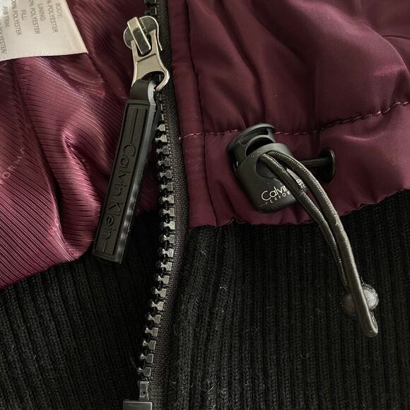 Calvin Klein Performance XS Quilted Vest | Burgundy, Zip Front, $158 EUC - Picture 9 of 10